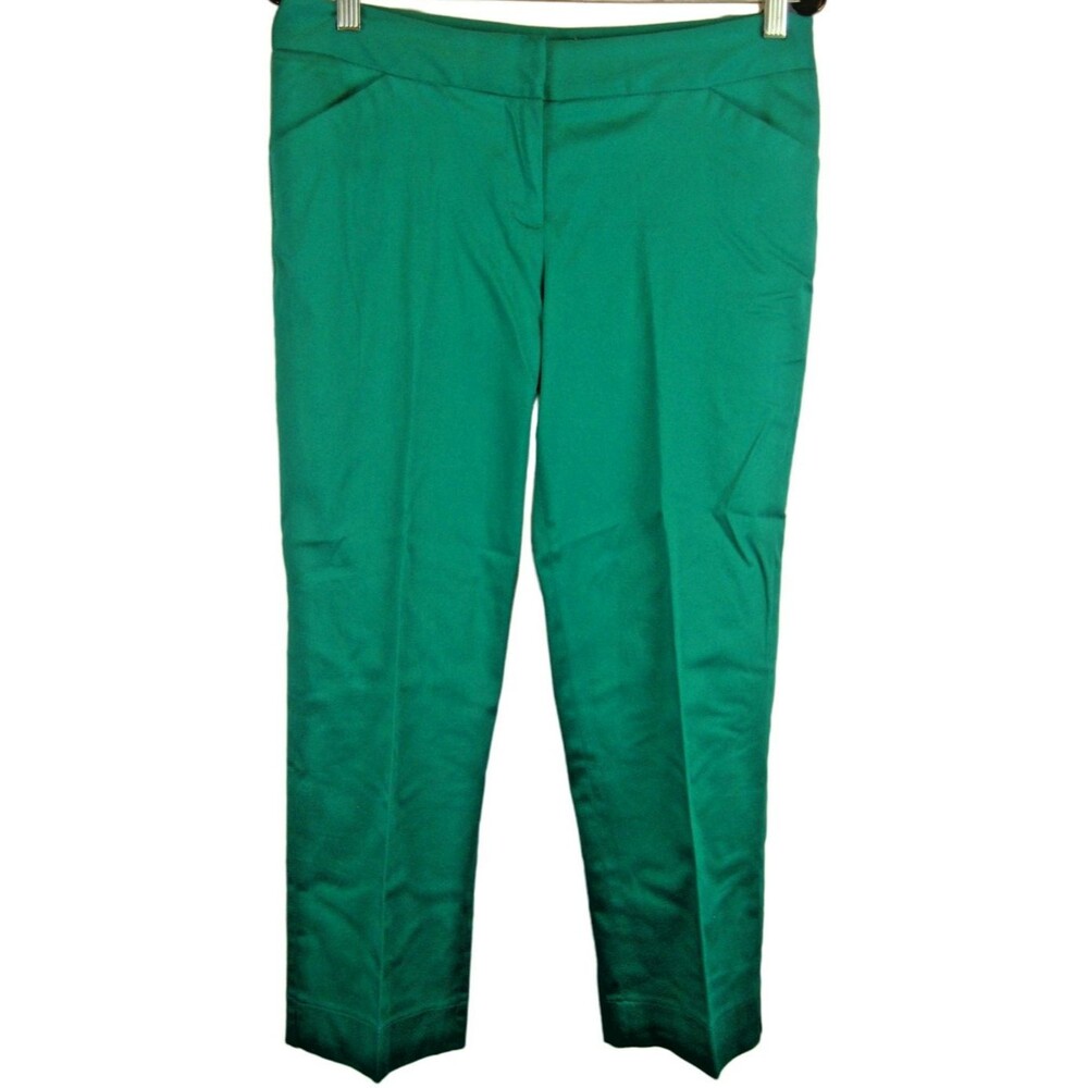 Womens Laundry Shelli Segal Green Cotton/Spandex Capri Pants sz 8(32x24x8r)